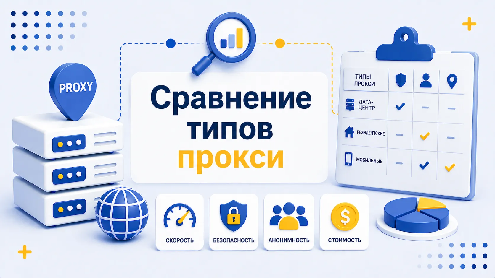 Глубокое сравнение типов прокси: резидентские, ISP и датацентровые