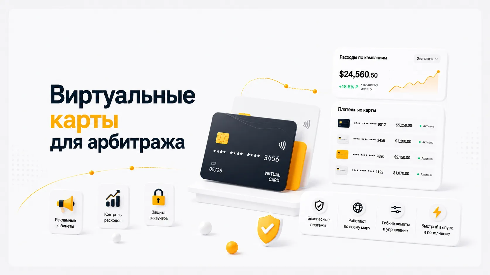 Виртуальные карты для арбитража трафика: гайд по выбору платежки в 2026 году