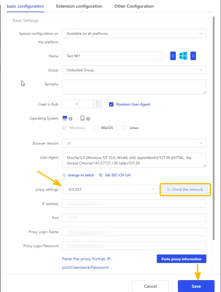 Checking a SOCKS5 proxy connection in Lalicat