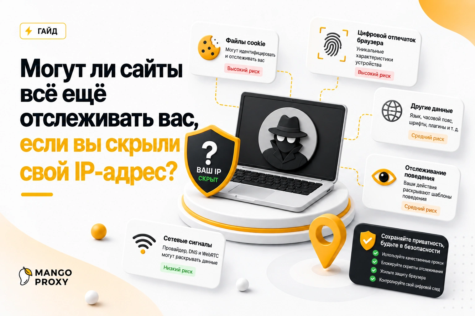 Могут ли сайты отслеживать вас после скрытия IP-адреса?