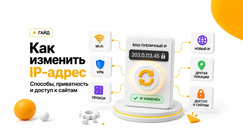 Как изменить IP-адрес: способы, приватность и доступ к сайтам